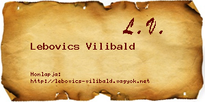 Lebovics Vilibald névjegykártya