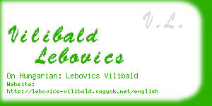 vilibald lebovics business card